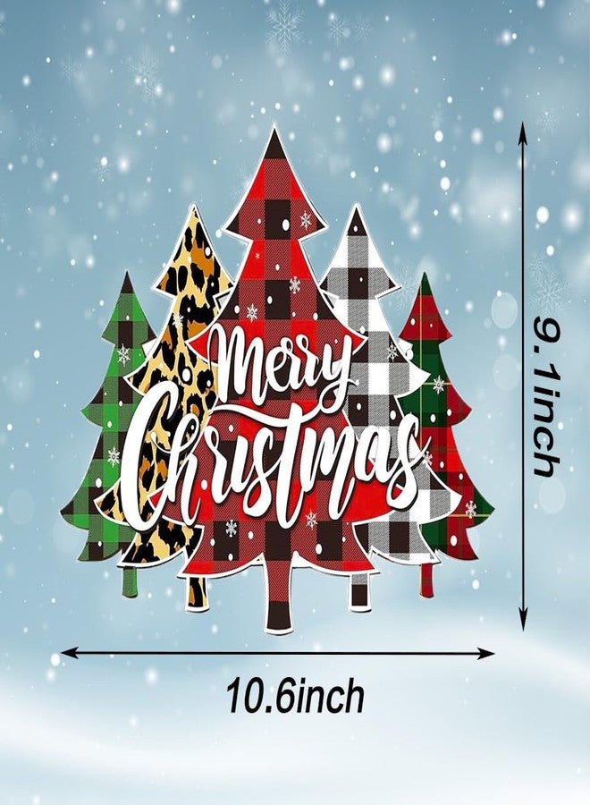 Casavibe Wooden Christmas Tree Door Wreath, for Front Door Porch,Window,Wall,Indoor Outdoor Decorations Signs Christmas Decoration - Image 2